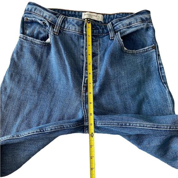 Abercrombie & Fitch Mom High Rise Curve Love Exposed Button Fly Raw Hem Jean 27 - Picture 6 of 10